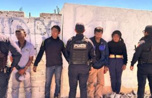 En Hacienda Santa Rosa, POES detiene a cuatro personas por robo