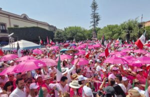 Queretanos se suman a la “Marea Rosa”