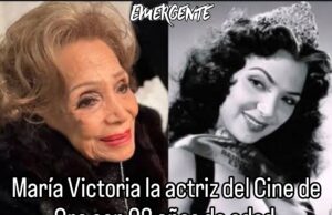 María Victoria la actriz del cine de oro con 98 años de edad