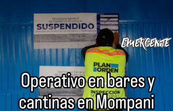 Operativo en bares de Mompani