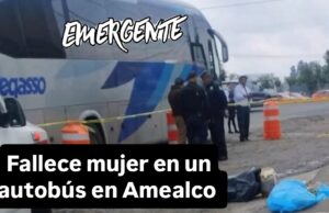 Fallece mujer al bajar de un camión en Amealco