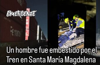 Tren embiste a un hombre en Santa María Magdalena