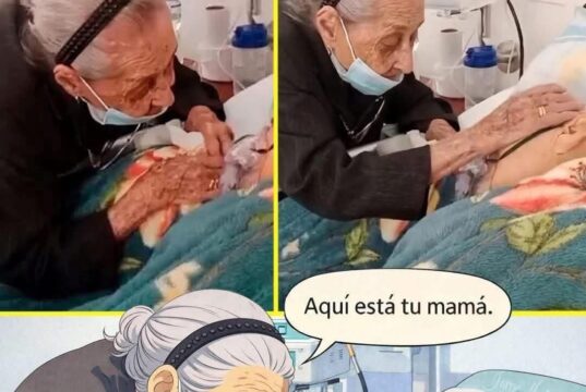 Madre de 102 años se despide de su hijo en hospital de Colombia