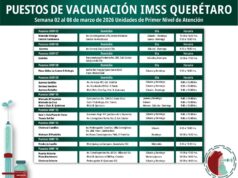 IMSS Querétaro refuerza la vacunación con 19 puntos