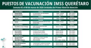 IMSS Querétaro refuerza la vacunación con 19 puntos