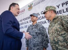 Toma de protesta de Ricardo Melendrez como coordinador de la Guardia Nacional en Querétaro