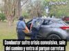 Conductor convulsiona y entra al parque Carretas