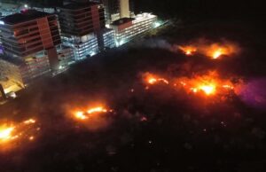 Incendio en zona cerril de Bernardo Quintana en Centro Sur