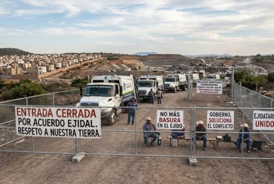 Ejidatarios cierran acceso al relleno sanitario de Corregidora