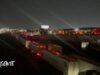 Muere conductor de tráiler durnate bloqueo en la carretera 57