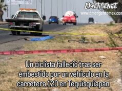 MUERE CICLISTA EN LA CARRETERA 120 TEQUISQUIAPAN