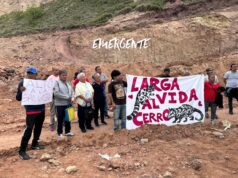 Manifestación en La Cañada contra obra en el cerro