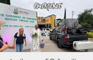 Caravana Migrante arriba a Pinal de Amoles con 50 familias