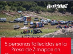 Fallecen 5 personas por accidente de embarcación en la Presa Zimapan