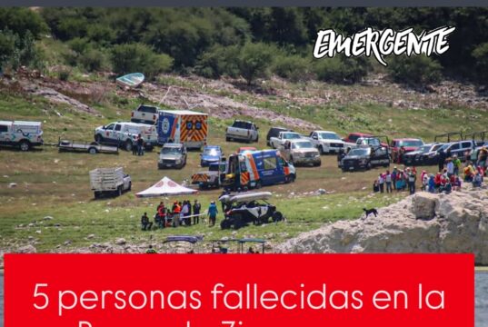 Fallecen 5 personas por accidente de embarcación en la Presa Zimapan