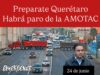 ANUNCIAN PARO AMOTAC EL 24 DE JUNIO EN QUERÉTARO