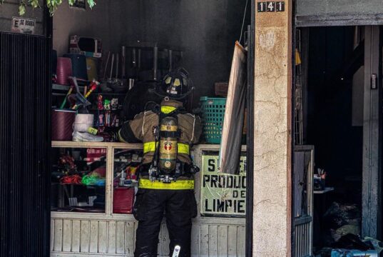 Lesionado en incendio en el centro de San Juan del Río