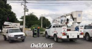 Sufre descarga eléctrica trabajador de telefonías en Santa María Magdalena