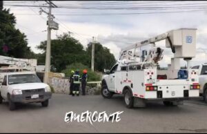 Sufre descarga eléctrica trabajador de telefonías en Santa María Magdalena