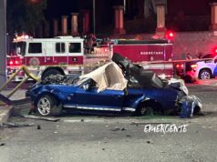 Cae auto de puente vial en la carretera 57 en Querétaro