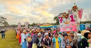 Peregrinas al Tepeyac arriban a Tepeji del Rio