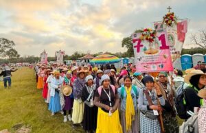 Peregrinas al Tepeyac arriban a Tepeji del Rio