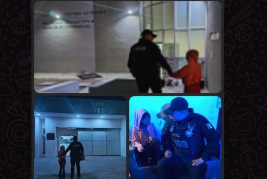 Policías resguardan a niña en situación vulnerable en la capital de Querétaro