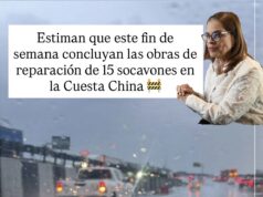 Continúan reparando socavones en la Cuesta China