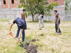 Encabeza Felifer Macías reforestación en la prepa Bicentenario