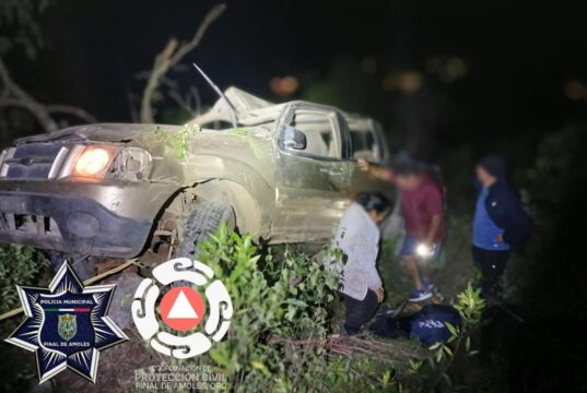 Volcadura en Potrerillos deja una mujer sin vida y tres personas lesionadas