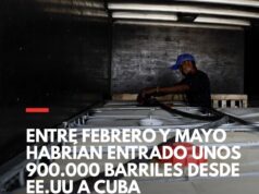 CUBA RECIBE GALONES DE GASOLINA DE EEUU