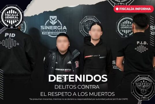 Detenidos desenterraban muertos para robarle las joyas en Querétaro