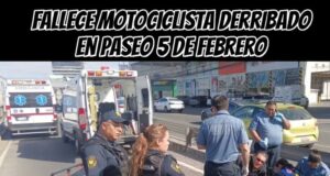 Motociclista caído en Paseo 5 de Febrero Qro
