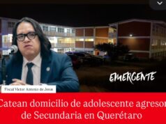 Catean domicilio de adolescente agresor de secundaria en Querétaro